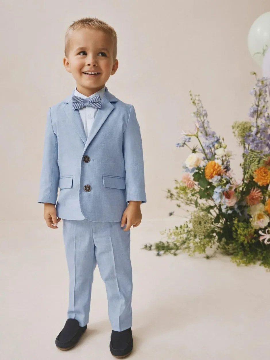Next Blazer Shirt Trousers and Bow Tie Set (3mths-9yrs) Blue Discount