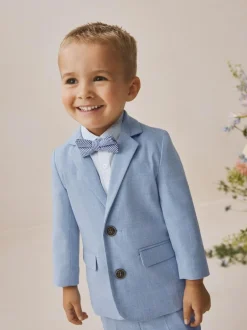 Next Blazer Shirt Trousers and Bow Tie Set (3mths-9yrs) Blue Discount