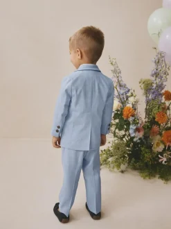 Next Blazer Shirt Trousers and Bow Tie Set (3mths-9yrs) Blue Discount
