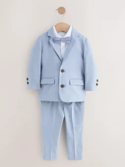 Next Blazer Shirt Trousers and Bow Tie Set (3mths-9yrs) Blue Discount