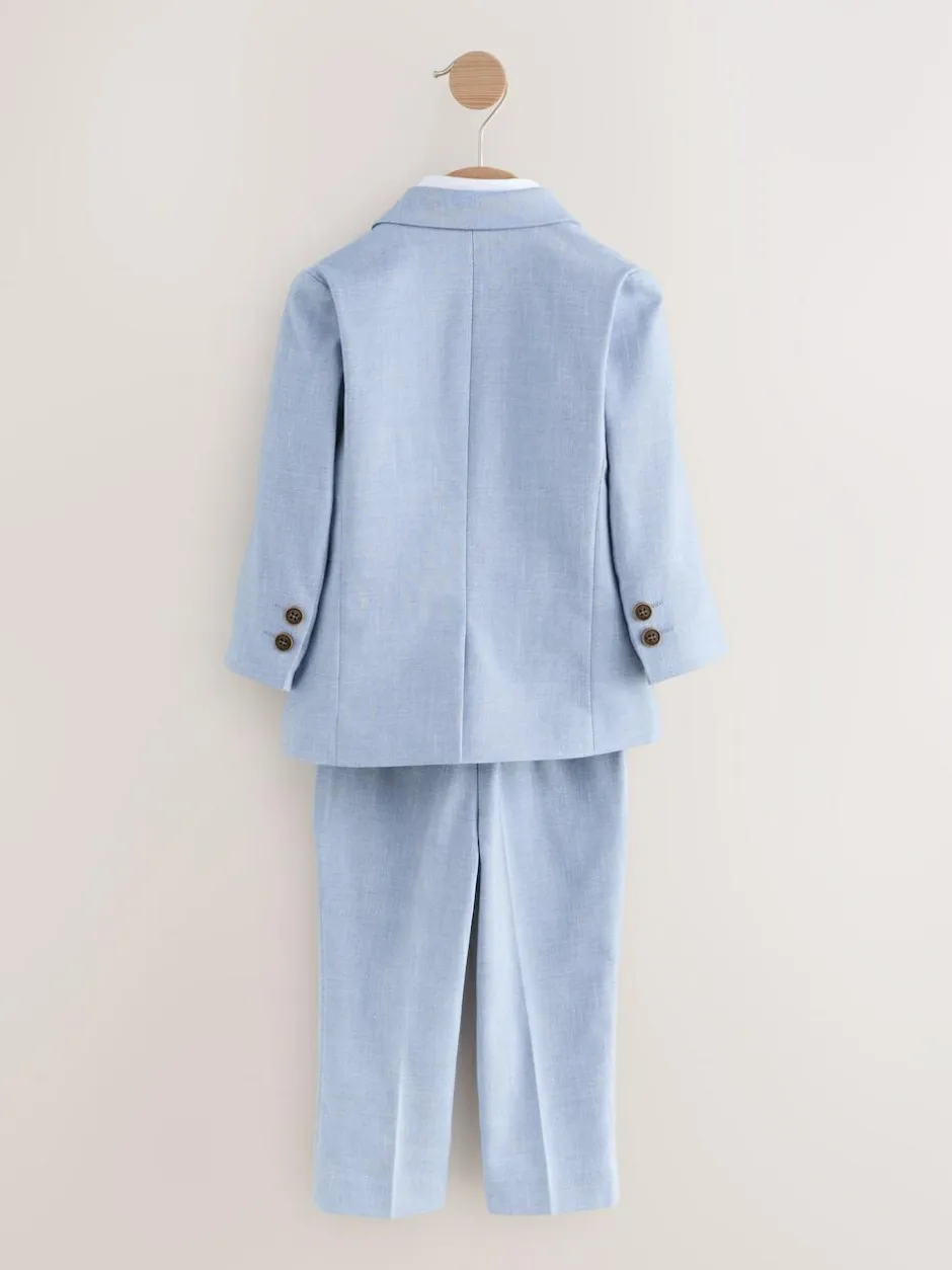Next Blazer Shirt Trousers and Bow Tie Set (3mths-9yrs) Blue Discount