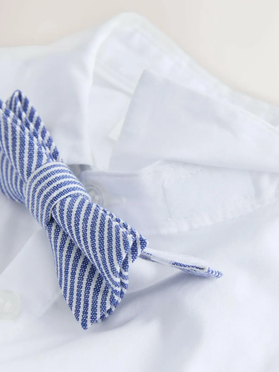 Next Blazer Shirt Trousers and Bow Tie Set (3mths-9yrs) Blue Discount