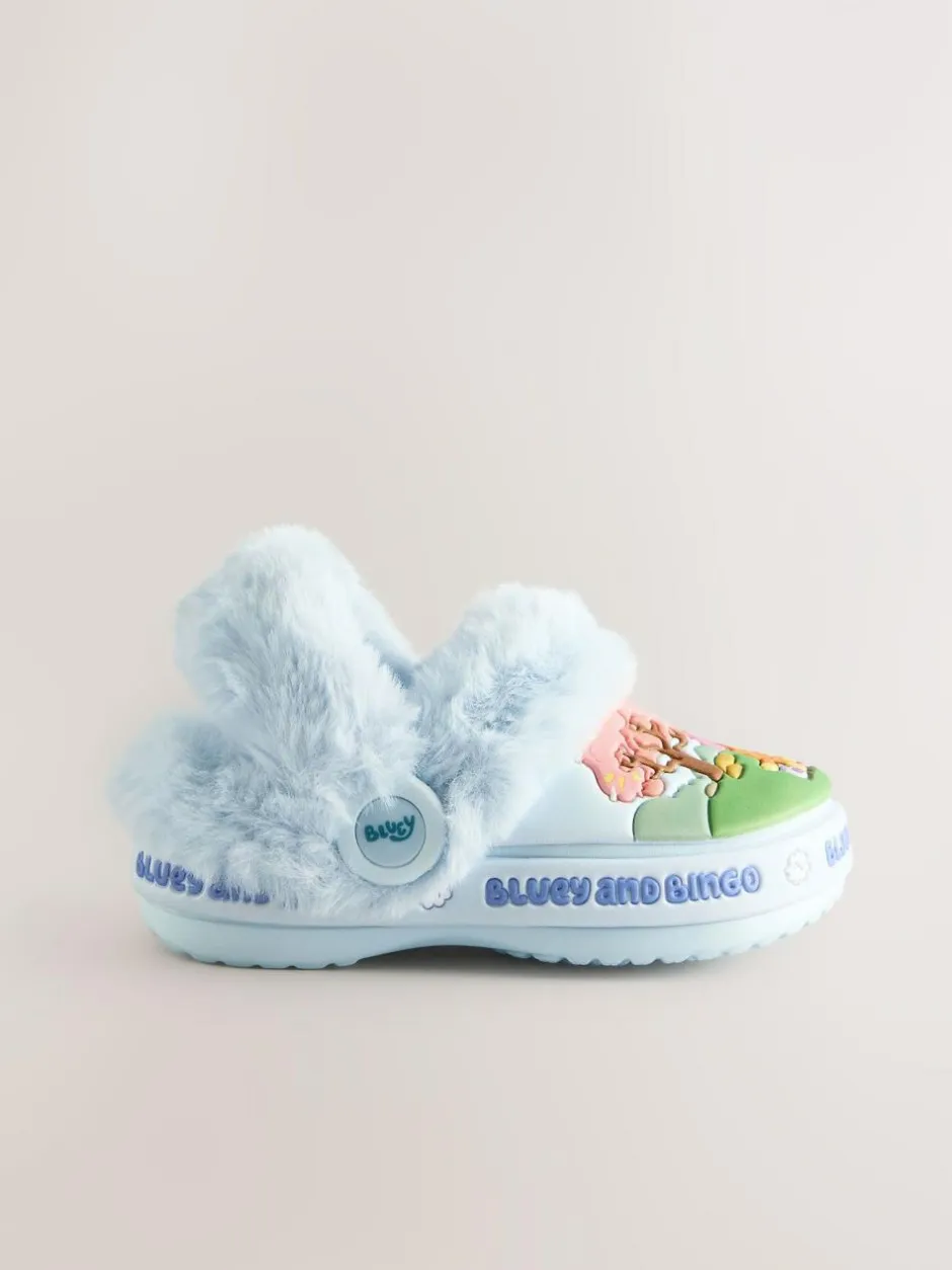 Next Blue Bluey Cosy Lined Slipper Clogs Discount