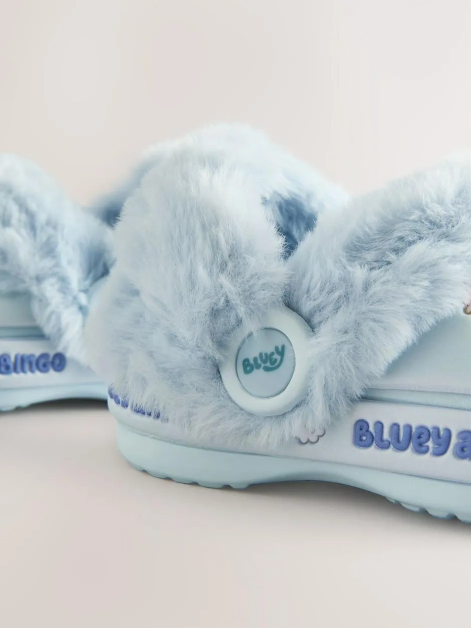 Next Blue Bluey Cosy Lined Slipper Clogs Discount