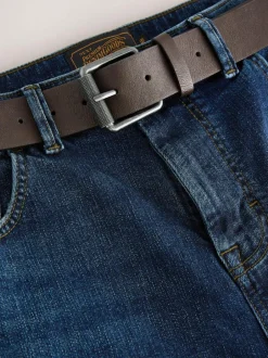 Next Blue Bootcut Signature Belted Jeans Online