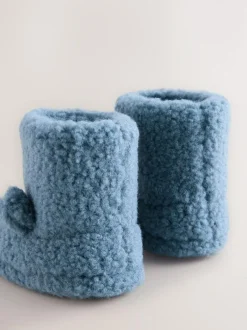 Next Blue Borg Cosy Bear Slipper Boots Sale