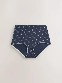 Next Full Brief Cotton Rich Knickers 7 Pack Blue Bows Discount