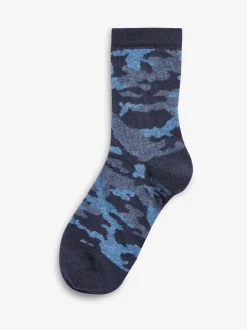 Next Blue Camouflage/Stripes Cotton Rich Socks 7 Pack Best