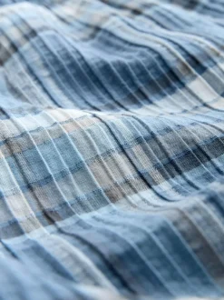 Next Blue Check Short Sleeve Pyjamas Set Clearance