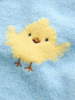 Next Knitted Crew Neck Jumper (3mths-7yrs) Blue Chick Outlet