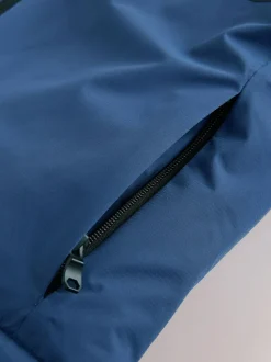 Next Waterproof Inner Wadded Coat (3-16yrs) Blue Colourblock Best