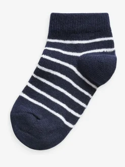 Next Blue Cotton Rich Trainer Socks 7 Pack Sale