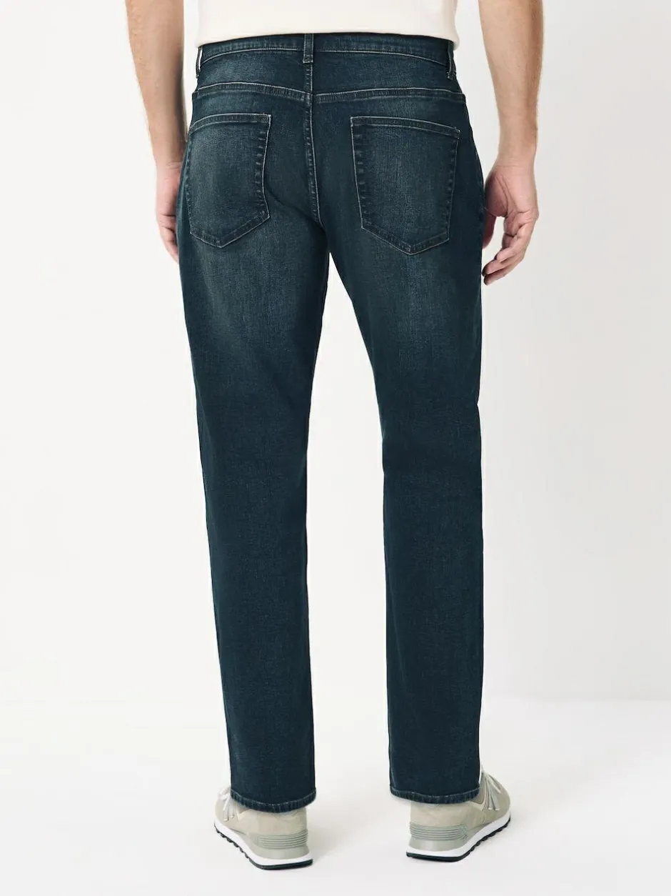 Next Blue Dark Washed Regular Tapered Fit Classic Stretch Jeans New