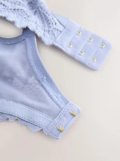 Next DD+ Pad Balcony Lace Ultimate Comfort Bra Blue Clearance