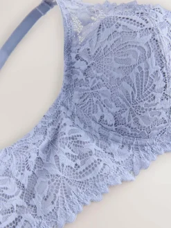 Next DD+ Pad Balcony Lace Ultimate Comfort Bra Blue Clearance