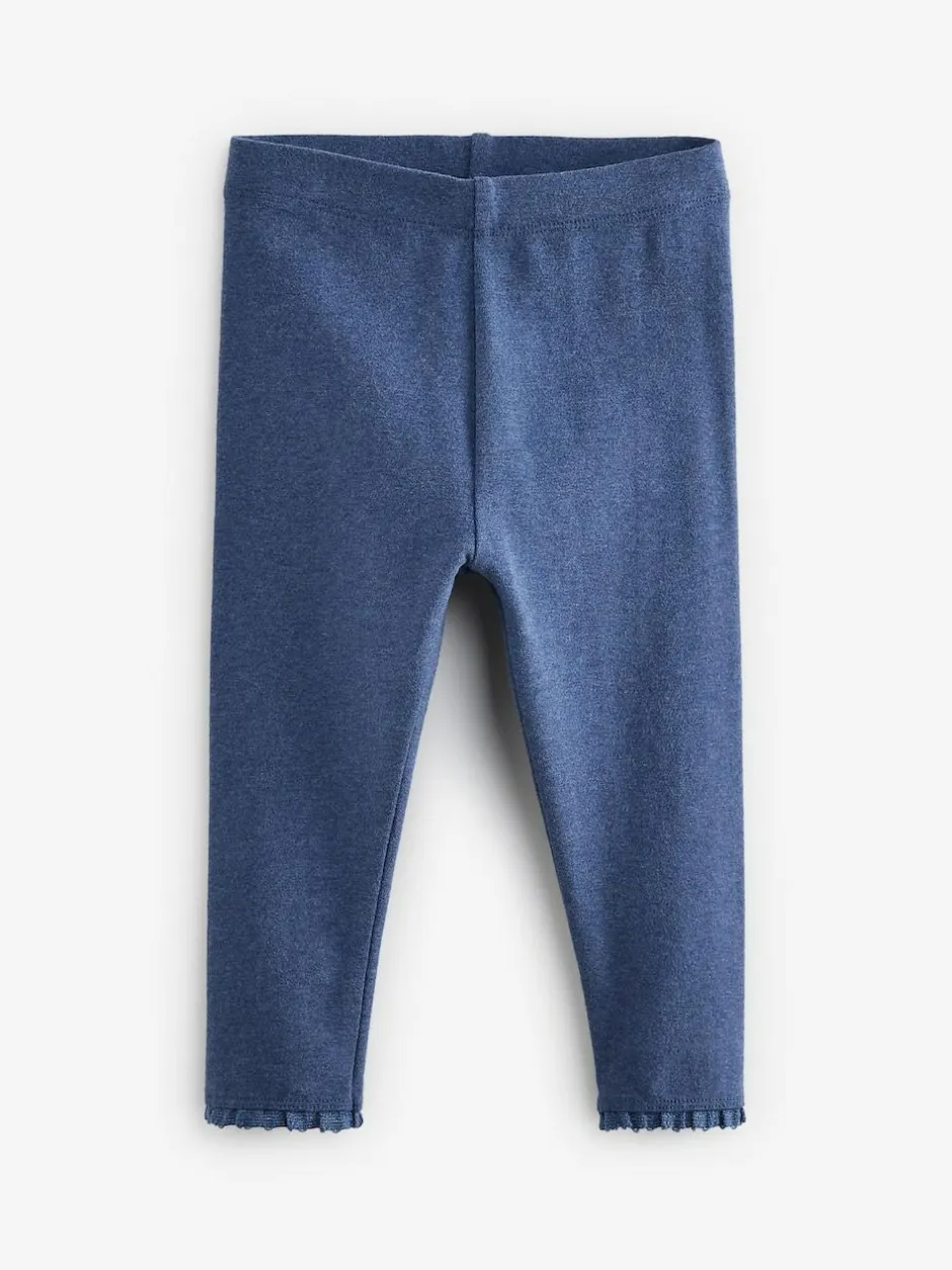 Next Blue Denim Lace Trim Leggings (3mths-7yrs) Best