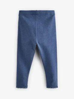 Next Blue Denim Lace Trim Leggings (3mths-7yrs) Best