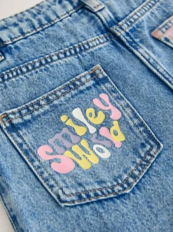 Next Blue Denim SmileyWorld® Barrel Jeans (3-16yrs) Clearance