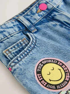 Next Blue Denim SmileyWorld® Barrel Jeans (3-16yrs) Clearance