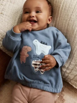 Next Baby Sweatshirt and Leggings Set (0mths-3yrs) Blue Dino