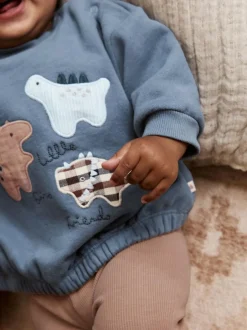 Next Baby Sweatshirt and Leggings Set (0mths-3yrs) Blue Dino