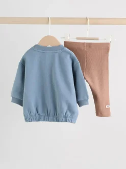Next Baby Sweatshirt and Leggings Set (0mths-3yrs) Blue Dino