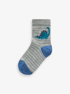 Next Blue Dino Cotton Rich Socks 7 Pack Online