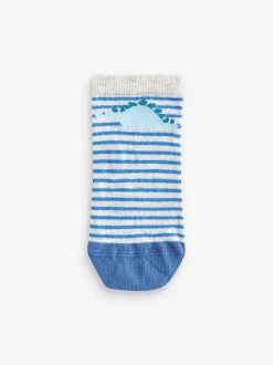 Next Blue Dinos Cotton Rich Trainer Socks 7 Pack Discount
