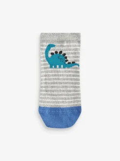 Next Blue Dinos Cotton Rich Trainer Socks 7 Pack Discount