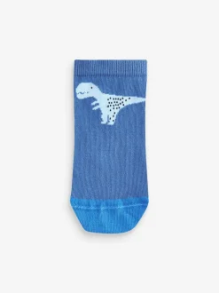Next Blue Dinos Cotton Rich Trainer Socks 7 Pack Discount
