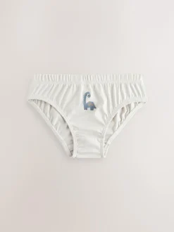 Next 100% Cotton Printed Briefs 5 Pack (1.5-10yrs) Blue Dinosaur Best