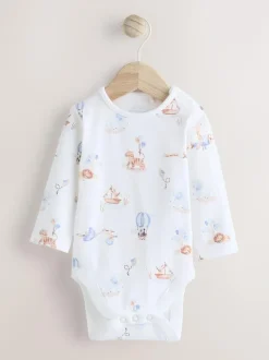 Next Baby Velour Dungarees and Bodysuit Set (0mths-3yrs) Blue Elephant Print Hot