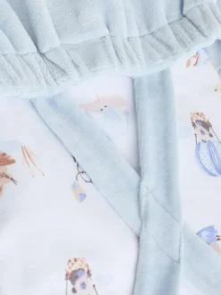 Next Baby Velour Dungarees and Bodysuit Set (0mths-3yrs) Blue Elephant Print Hot