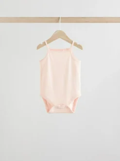 Next 5 Pack Vest Baby Bodysuits Blue Floral Clearance