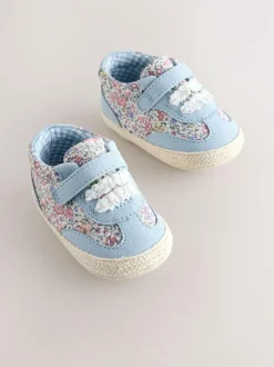 Next Baby Touch Fasten Trainers (0-24mths) Blue Floral Best