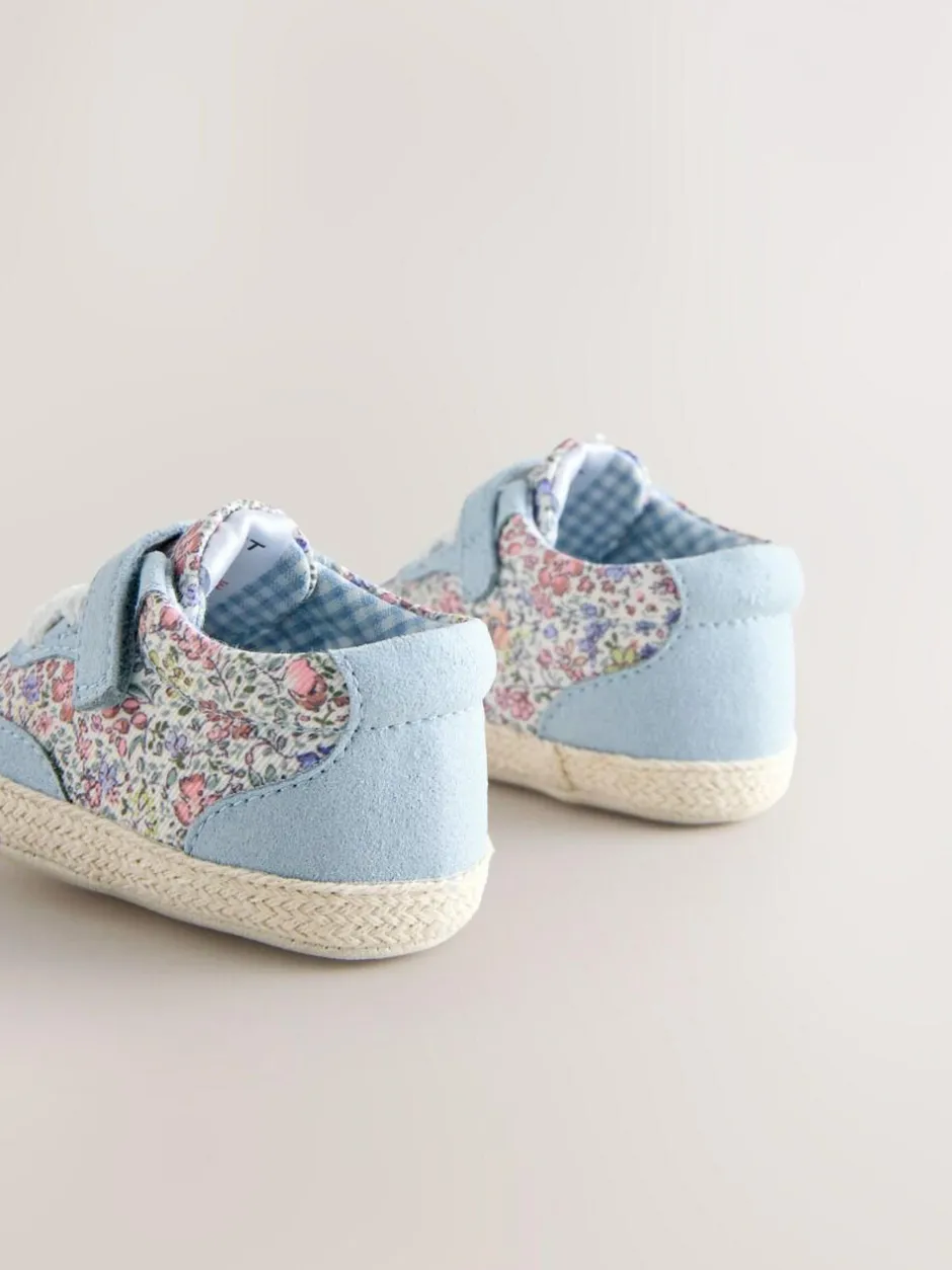 Next Baby Touch Fasten Trainers (0-24mths) Blue Floral Best