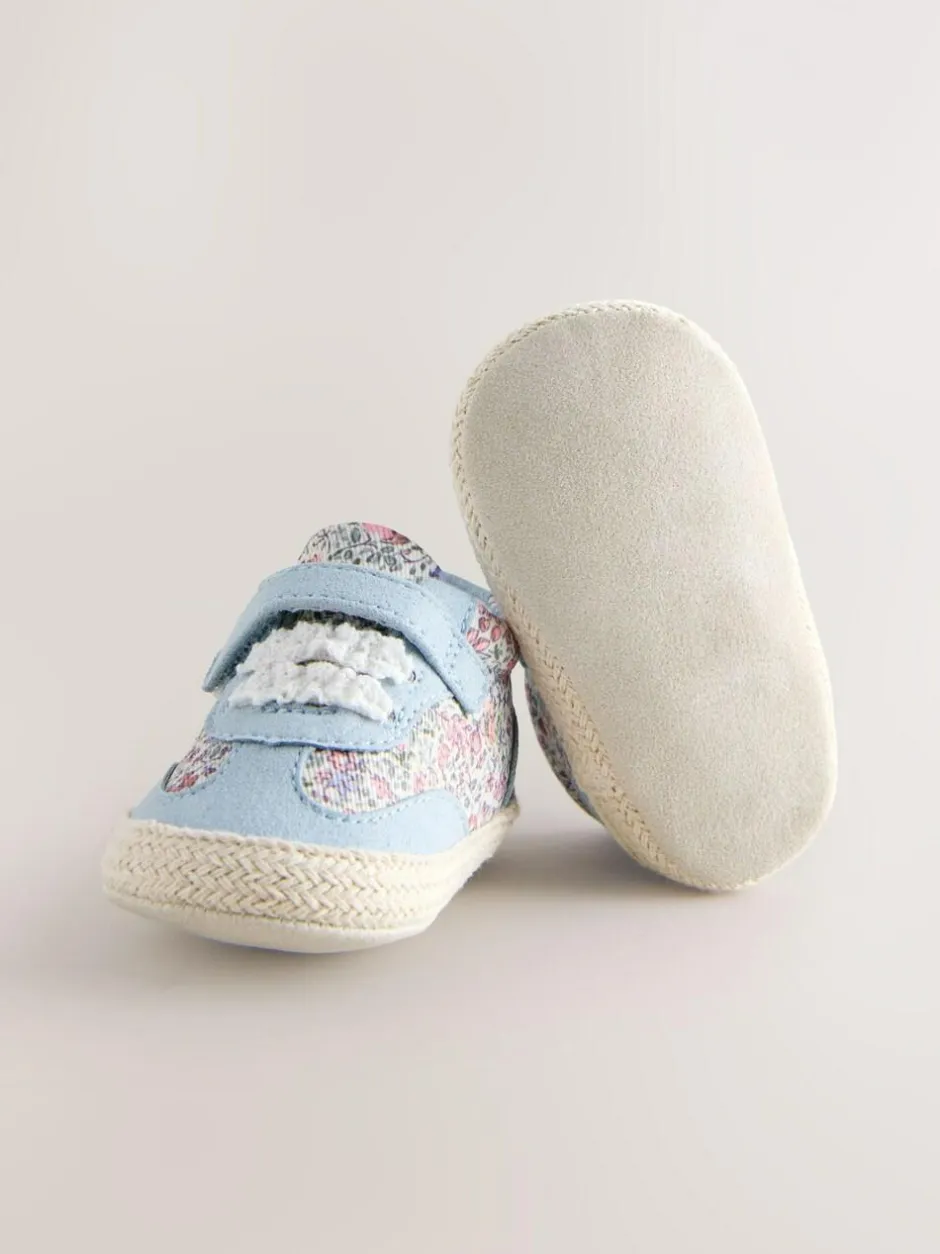 Next Baby Touch Fasten Trainers (0-24mths) Blue Floral Best