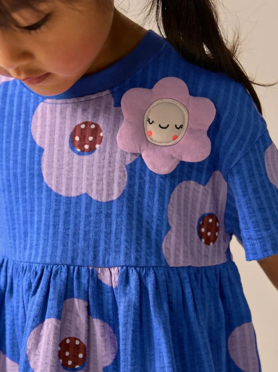 Next Jersey Dress (3mths-7yrs) Blue Flower Best