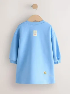 Next Relaxed Sweat Dress (3mths-7yrs) Blue Flower Hot