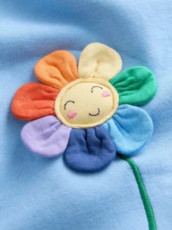 Next Relaxed Sweat Dress (3mths-7yrs) Blue Flower Hot