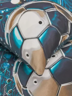 Next Blue Football Duvet Cover and Pillowcase Set Sale