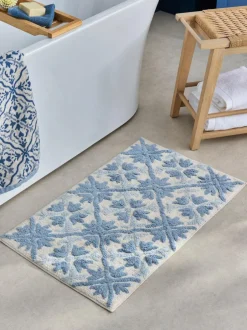Next Blue Geo Tile Bath Mat Best