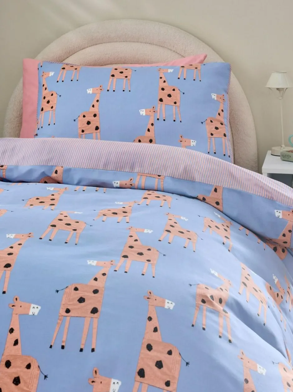 Next Duvet Cover and Pillowcase Set Blue Giraffe Sale