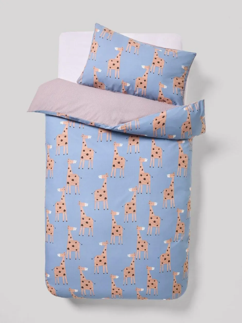 Next Duvet Cover and Pillowcase Set Blue Giraffe Sale
