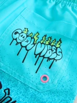 Next Blue Graffiti Printed Swim Shorts (3-16yrs) Best