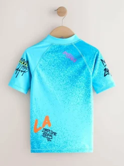 Next Blue Graffiti Short Sleeve Rash Vest (1.5-16yrs) Best
