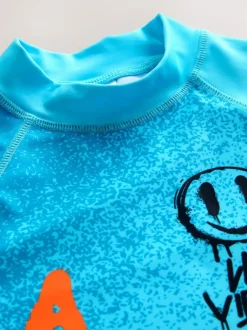 Next Blue Graffiti Short Sleeve Rash Vest (1.5-16yrs) Best