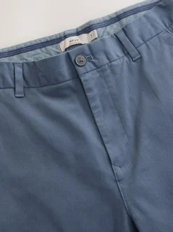 Next Blue Grey Mid Regular Tapered Fit Stretch Chinos Trousers Clearance