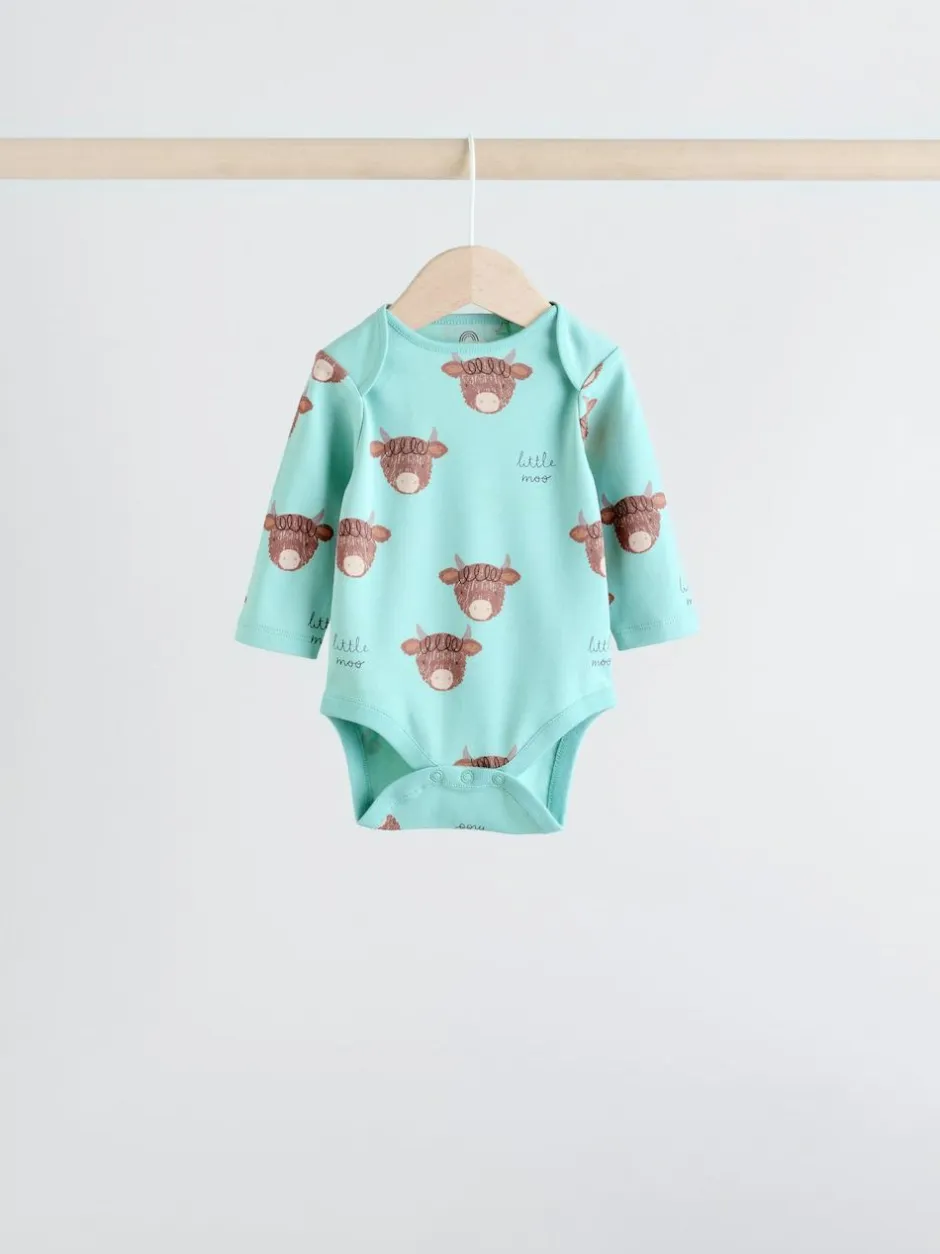 Next Blue Hamish Long Sleeve Bodysuits 3 Pack