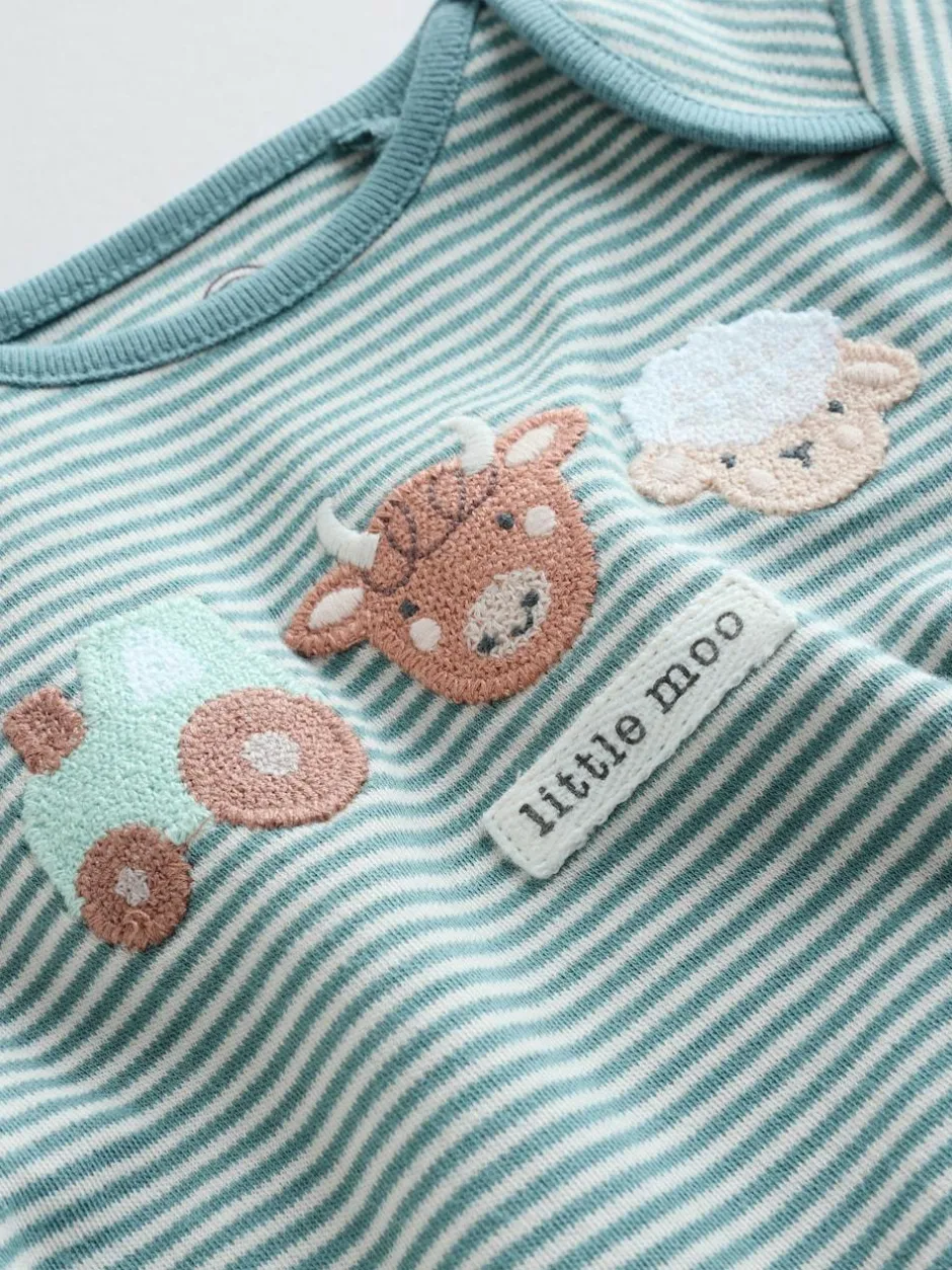 Next Blue Hamish Long Sleeve Bodysuits 3 Pack